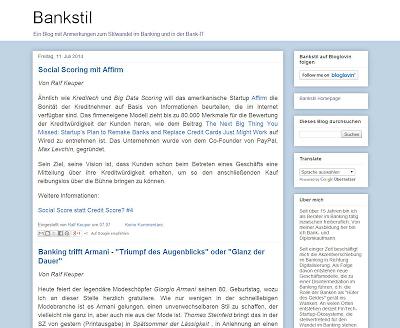 Das Bankstil-Blog widmet sich der Veränderung des Bankings durch den Einsatz neuer Technologien. Bild: Bankstil