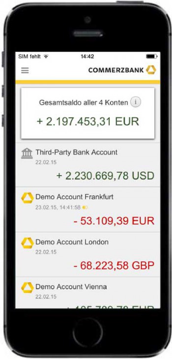 Zur Strategie gehört auch eine Art PFM-App für Firmenkunden.Commerzbank