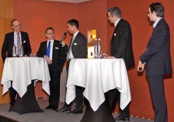  Prof. Dr. Hans-Gert Penzel (ibi research), Dr. Ralf Kölbach ( Westerwald Bank), Peter Fuchs (Consorsbank), Jörg Schille (PayPal), Dr. Oliver Vins (Vaamo)ibi research