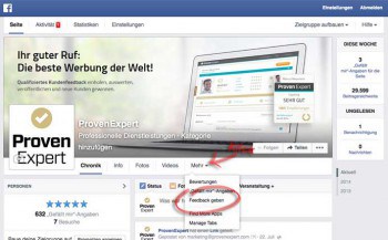 Die Facebook-App von ProfenExpert soll sich natlos in den Auftritt integrierenProvenExpert