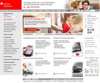 Nur ein exemplarisches Beispiel: 60 Einstiegspunkte und BankischBerliner Sparkasse