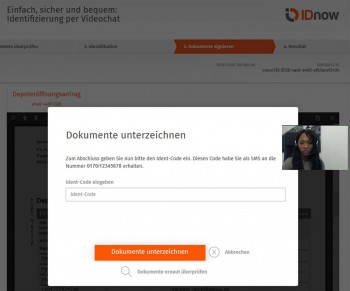 Erst mit der Eingabe der Vertrags TAN, wird das Zertifikat von OpenTrust gültig und damit auch der Vertrag "Unterschrieben".IDnow