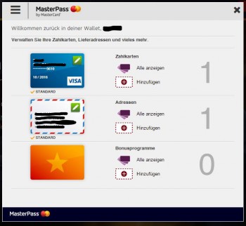 So sieht ein von uns testweise eingerichtetes Wallet in der Praxis aus.Screenshot