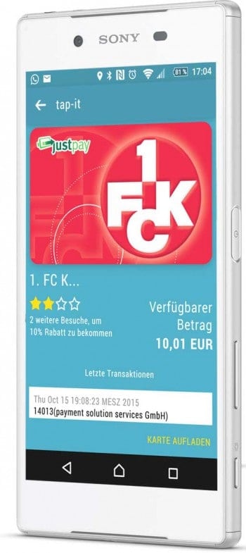 Mobile payment beim 1.FCKtap-it