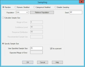 Mittels eines Samplings wird der Datensatz für die Generierung eines Entscheidungsbaumes eingeschränkt.Information Builders