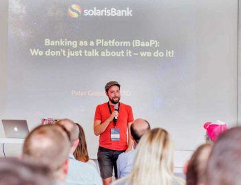 Peter Grosskopf, CTO der SolarisBank beim Postbank-MeetupPostbank