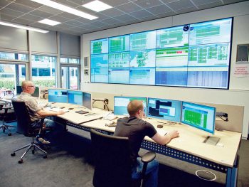 Das NOC (Leitstand/ Network Operations Center) der Finanz InformatikFinanz Informatik