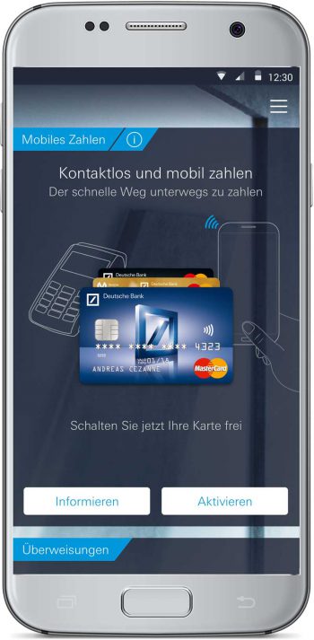 Deutsche Bank: Nahaufnahme der App 