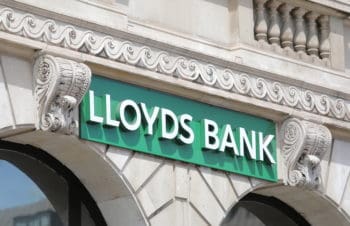 LONDON ENGLAND - JUNE 1, 2019: Lloyds bank sign UK