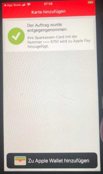 girocard in der App hinzufügen: Problemlos.