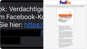 Der Link per SMS führt zu einer gefälschten Site, wo eine App geladen werden soll – so kommt der Banking-Trojaner Flubot aufs Smartphone. <Q>CERTbund