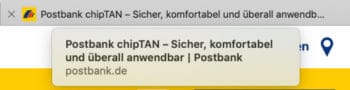 Bis vor kurzem ließ die Postbank keinen Zweifel am chipTAN-Verfahren. <Q>Postbank