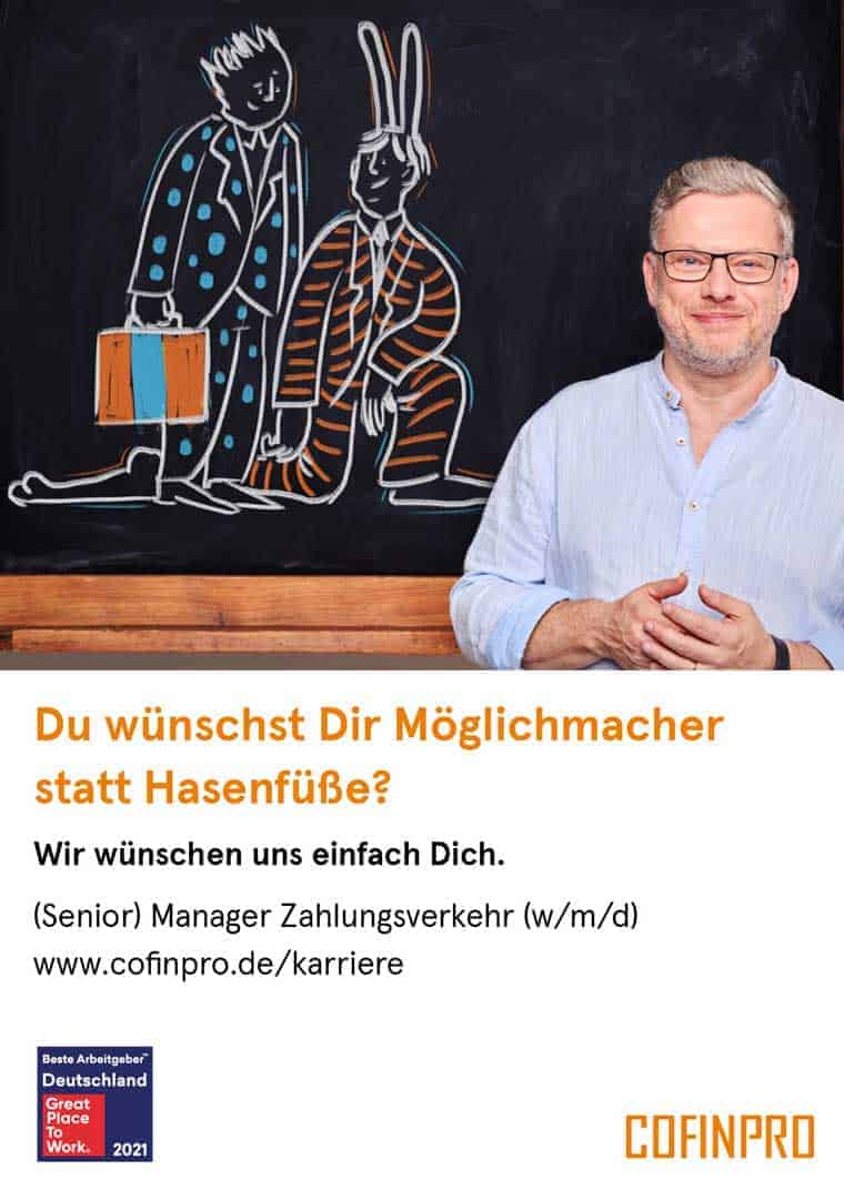 Manager Zahlungsverkehr - Cofinpro