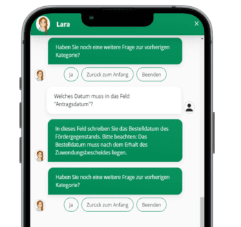 Kundenservice mit Lara-Chatbot 