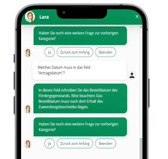 Kundenservice mit Lara-Chatbot Neue Lara-Chatbot LösungLandwirtschaftliche Rentenbank