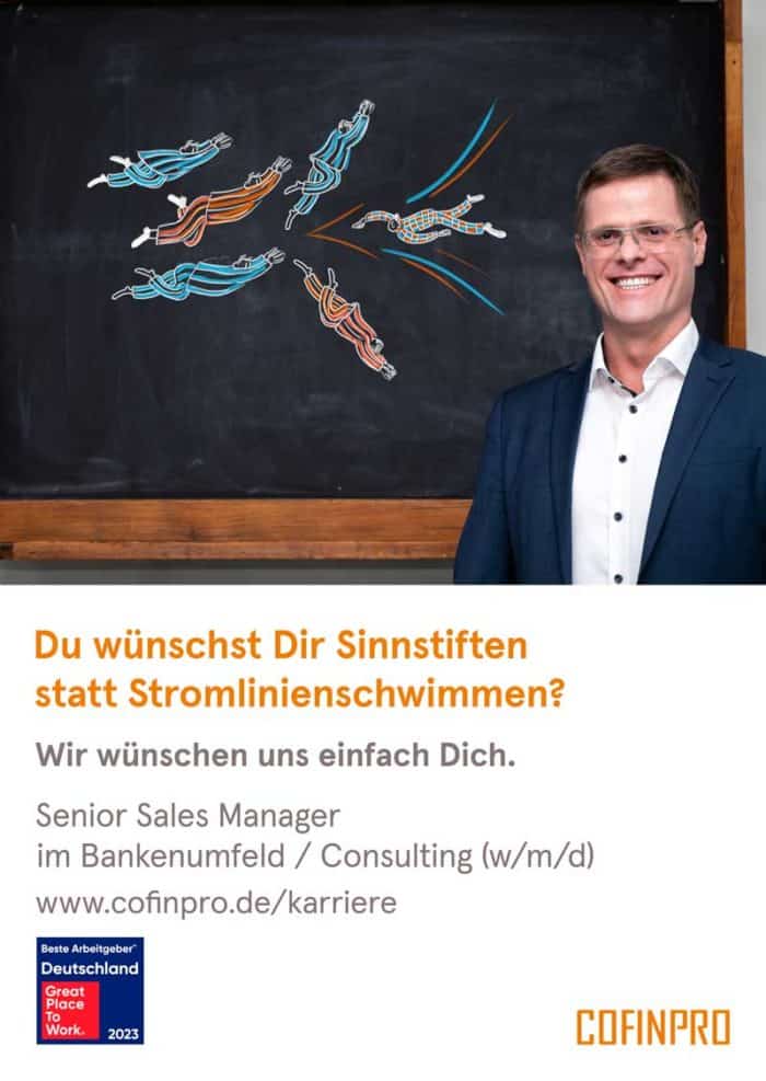 Senior Sales Manager im Bankenumfeld / Consulting (w/m/d)