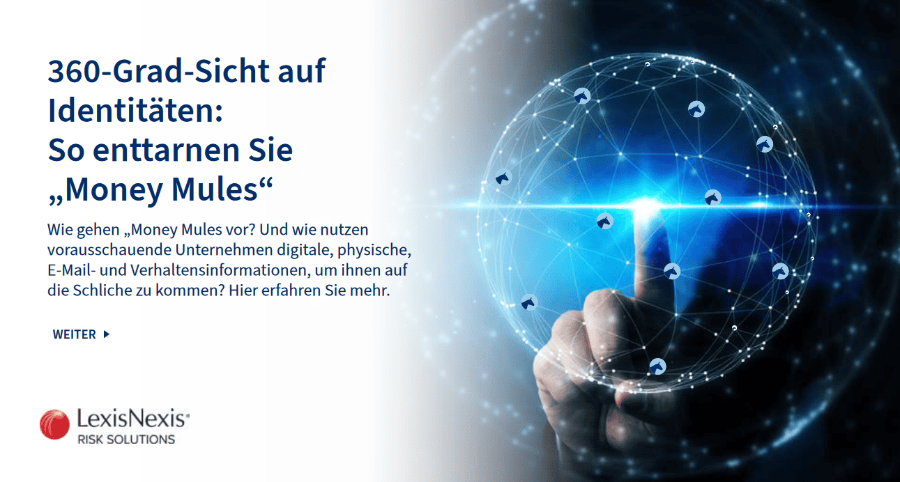 E-Book zur Enttarnung von Money Mules von Lexis Nexis Risk Solutions